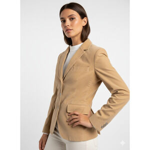 Brooks Brothers 346 Women's Corduroy Blazer - Tan/Beige - Size 6 - 3 Button